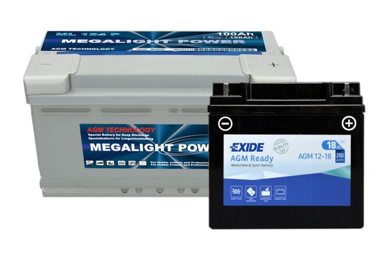 Akumulatory AGM Megalight Power i Exide do motocykli i kamperów